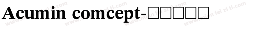 Acumin comcept字体转换